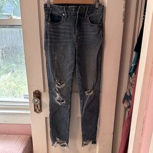 Good American Distressed Blue skinny Jeans